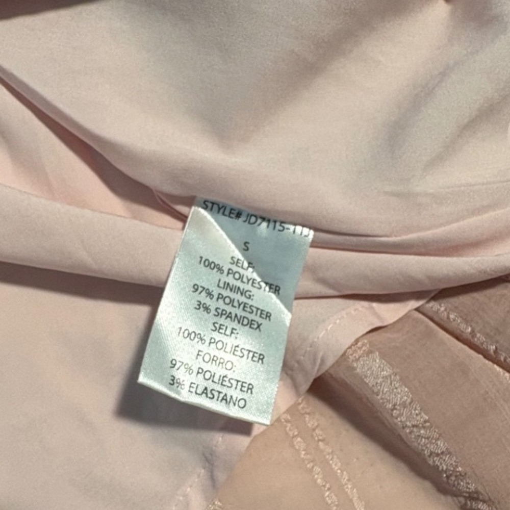 Storia Blush Pink Ruffle Stripe Maxi Dress Women Small NWT Wedding Coquette - Picture 8 of 10